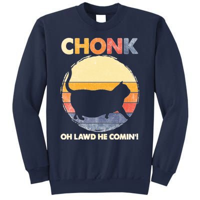 Chonk Cat Big Meme Funny Retro Style Intage Cats Memes Sweatshirt