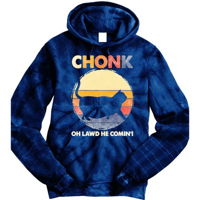 Chonk Cat Big Meme Funny Retro Style Intage Cats Memes Tie Dye Hoodie