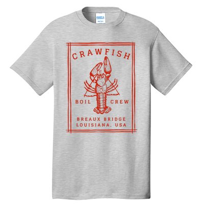 Crawfish Crew Breaux Bridge Retro Cajun Seafood Tall T-Shirt