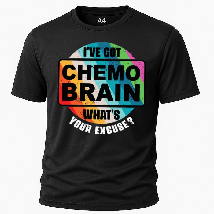 Cancer Chemo Brain Retro Awareness Cooling Performance Crew T-Shirt