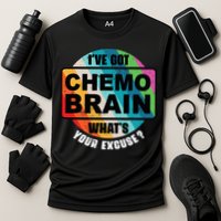 Cancer Chemo Brain Retro Awareness Cooling Performance Crew T-Shirt