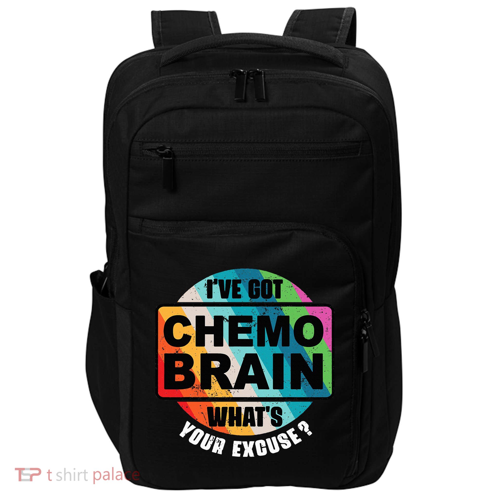Cancer Chemo Brain Retro Awareness Impact Tech Backpack