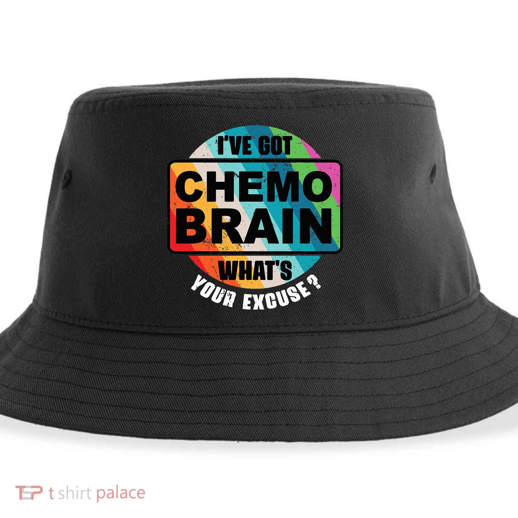 Cancer Chemo Brain Retro Awareness Sustainable Bucket Hat