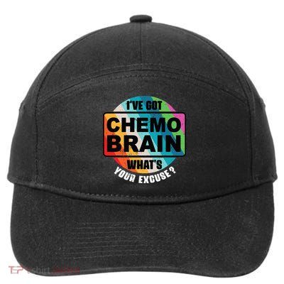 Cancer Chemo Brain Retro Awareness 7-Panel Snapback Hat