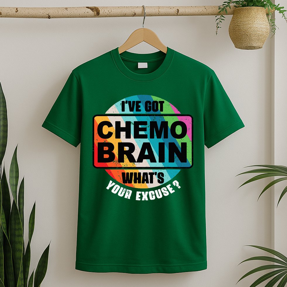 Cancer Chemo Brain Retro Awareness T-Shirt