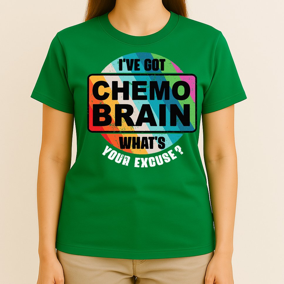 Cancer Chemo Brain Retro Awareness T-Shirt