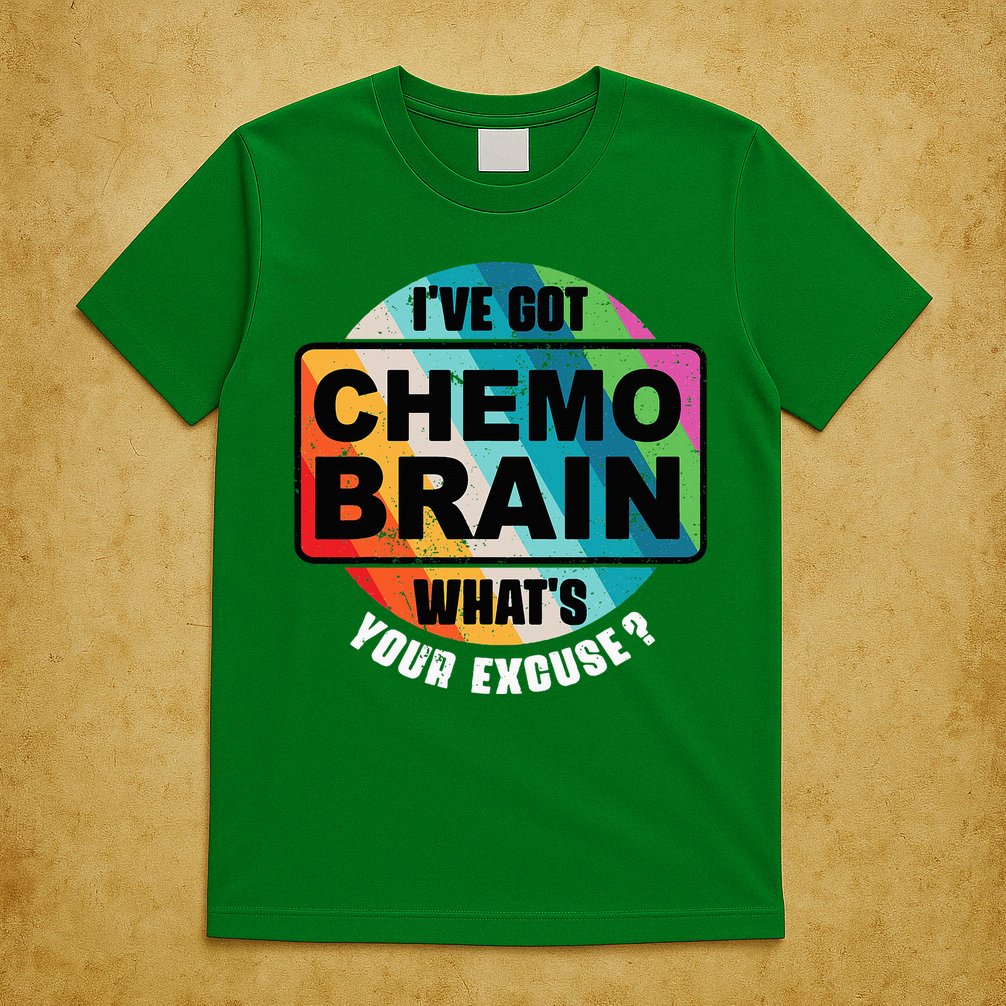 Cancer Chemo Brain Retro Awareness T-Shirt
