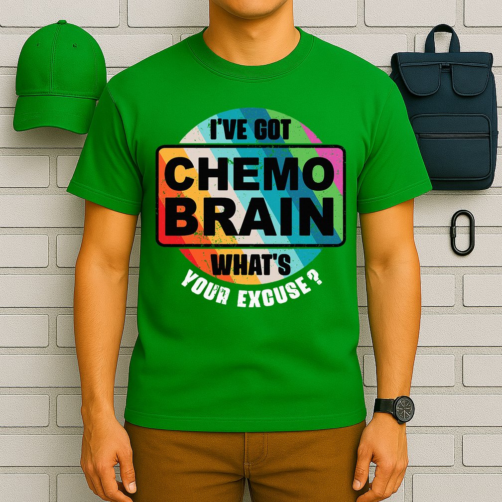Cancer Chemo Brain Retro Awareness T-Shirt
