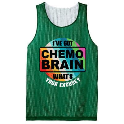 Cancer Chemo Brain Retro Awareness Mesh Reversible Basketball Jersey Tank