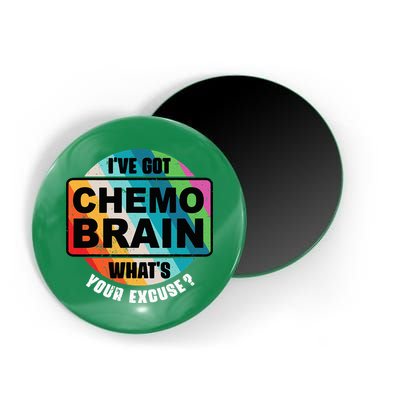 Cancer Chemo Brain Retro Awareness Magnet