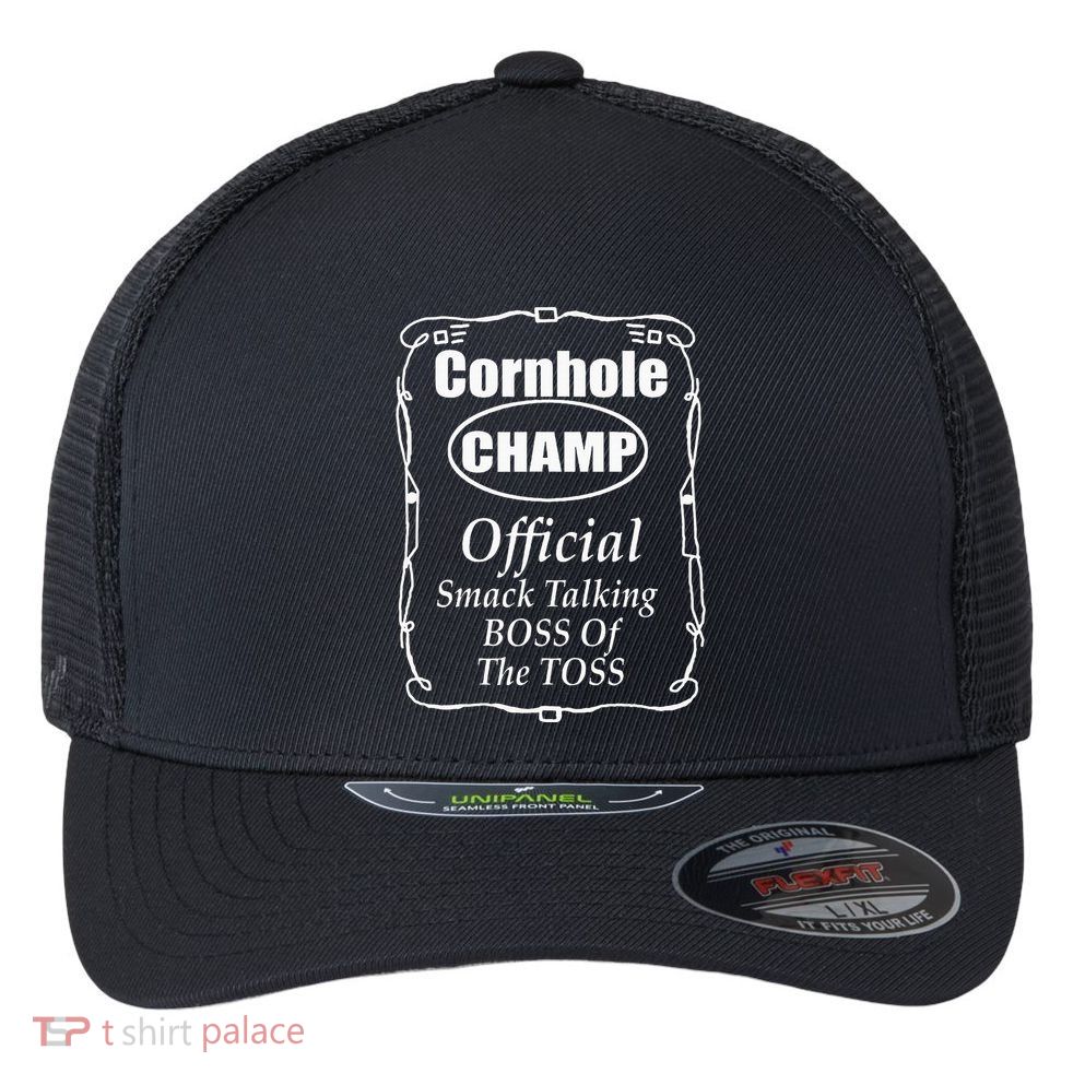 Cornhole Champion Boss Of The Toss Cornhole Flexfit Unipanel Trucker Cap