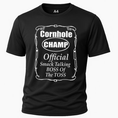 Cornhole Champion Boss Of The Toss Cornhole Performance Shirt
