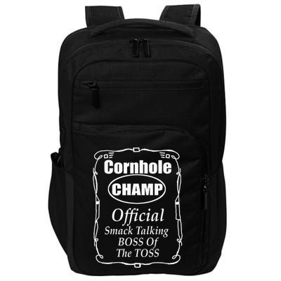 Cornhole Champion Boss Of The Toss Cornhole Impact Tech Backpack