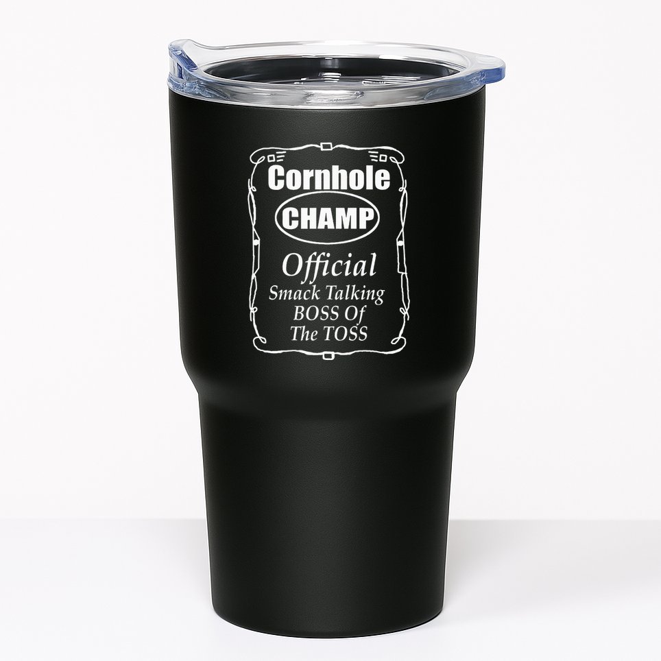 Cornhole Champion Boss Of The Toss Cornhole Tumbler