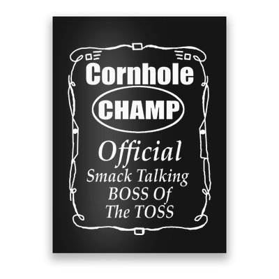 Cornhole Champion Boss Of The Toss Cornhole Poster