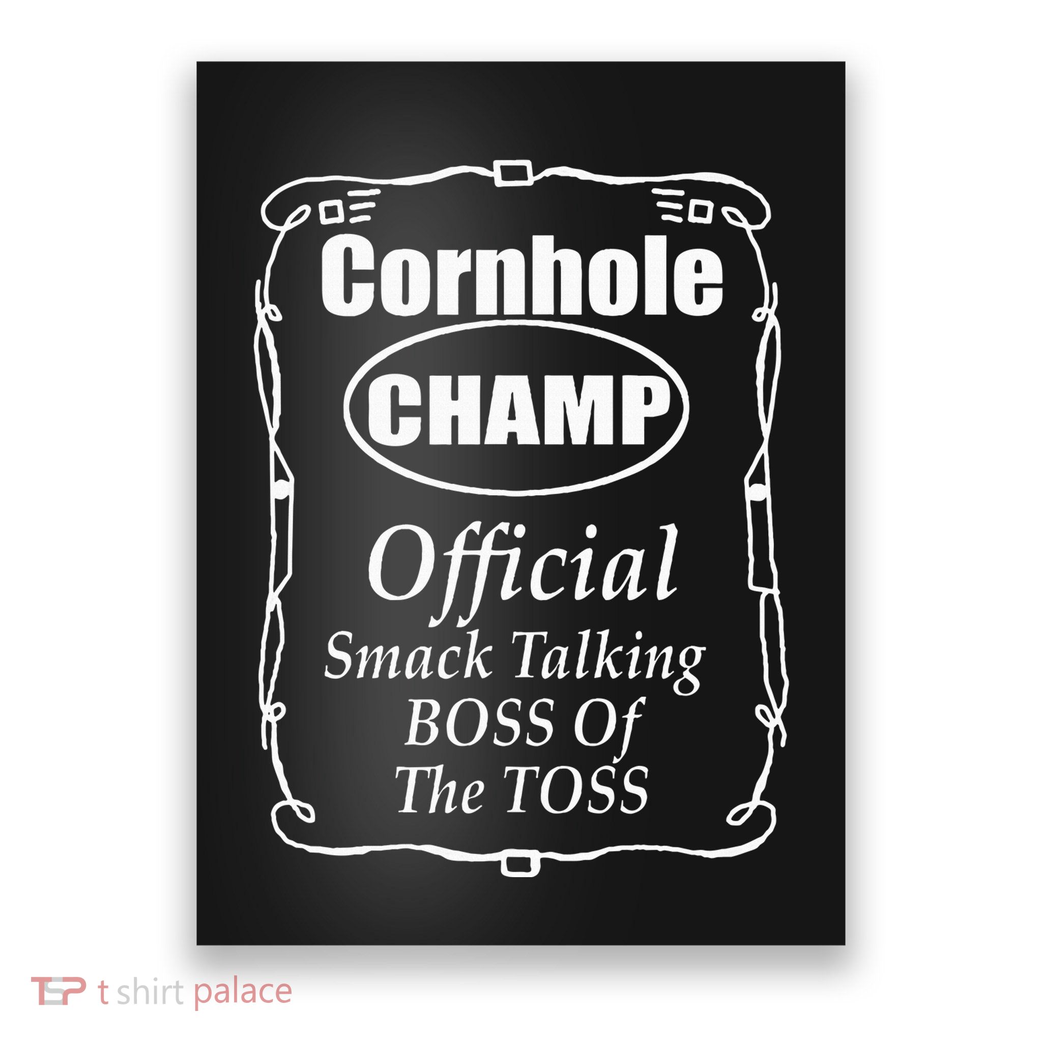 Cornhole Champion Boss Of The Toss Cornhole Poster