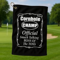 Cornhole Champion Boss Of The Toss Cornhole Golf Towel