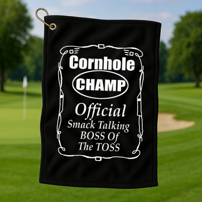 Cornhole Champion Boss Of The Toss Cornhole Golf Towel