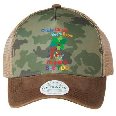 Chicka chicka boom boom i'm glad to see you Legacy Tie Dye Trucker Hat
