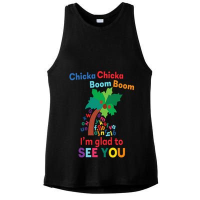 Chicka chicka boom boom i'm glad to see you Ladies PosiCharge Tri-Blend Wicking Tank
