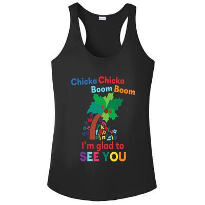Chicka chicka boom boom i'm glad to see you Ladies PosiCharge Competitor Racerback Tank