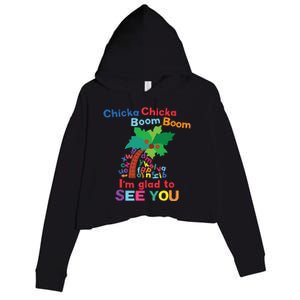 Chicka Chicka Boom Boom Im Glad To See You Crop Fleece Hoodie