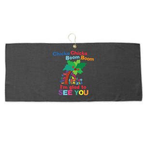 Chicka Chicka Boom Boom Im Glad To See You Large Microfiber Waffle Golf Towel