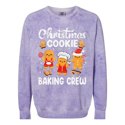 Christmas Cookie Baking Crew Xmas Cookie Exchange Santa Colorblast Crewneck Sweatshirt