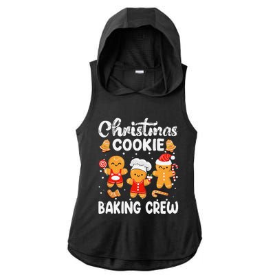 Christmas Cookie Baking Crew Xmas Cookie Exchange Santa Ladies PosiCharge Tri-Blend Wicking Draft Hoodie Tank