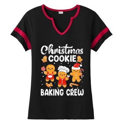 Christmas Cookie Baking Crew Xmas Cookie Exchange Santa Ladies Halftime Notch Neck Tee