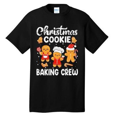 Christmas Cookie Baking Crew Xmas Cookie Exchange Santa Tall T-Shirt