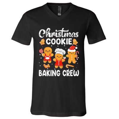 Christmas Cookie Baking Crew Xmas Cookie Exchange Santa V-Neck T-Shirt