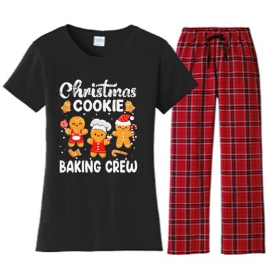 Christmas Cookie Baking Crew Xmas Cookie Exchange Santa Women's Flannel Pajama Set