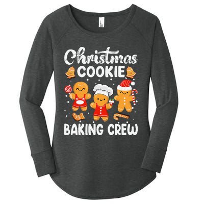 Christmas Cookie Baking Crew Xmas Cookie Exchange Santa Women's Perfect Tri Tunic Long Sleeve Shirt