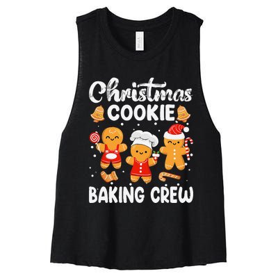 Christmas Cookie Baking Crew Xmas Cookie Exchange Santa Women's Racerback Cropped Tank