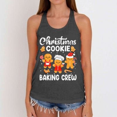 Christmas Cookie Baking Crew Xmas Cookie Exchange Santa Women's Knotted Racerback Tank