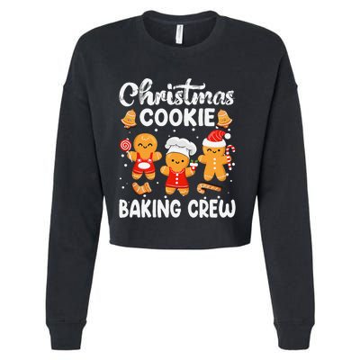 Christmas Cookie Baking Crew Xmas Cookie Exchange Santa Cropped Pullover Crew