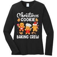 Christmas Cookie Baking Crew Xmas Cookie Exchange Santa Ladies Long Sleeve Shirt