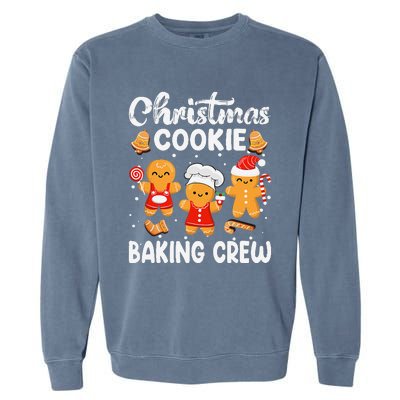 Christmas Cookie Baking Crew Xmas Cookie Exchange Santa Garment-Dyed Sweatshirt