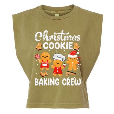 Christmas Cookie Baking Crew Xmas Cookie Exchange Santa Garment-Dyed Women's Muscle Tee