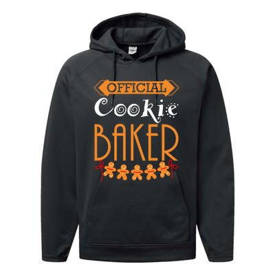 Christmas Cookie Baker Team Baker Holiday Xmas Performance Fleece Hoodie