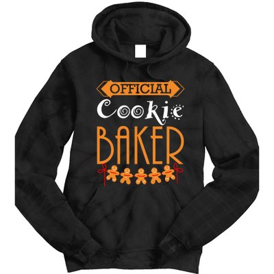 Christmas Cookie Baker Team Baker Holiday Xmas Tie Dye Hoodie