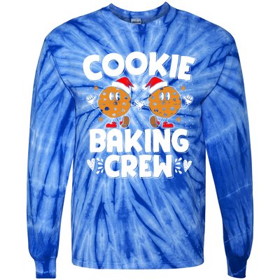 Christmas Cookie Baking Crew Xmas Cookie Exchange Santa Cool Gift Tie-Dye Long Sleeve Shirt