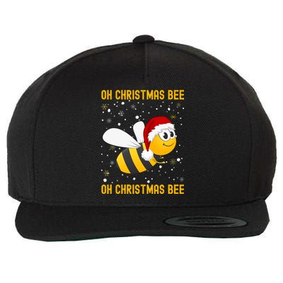 Cute Christmas Bumble Bee Oh Christmas Tree Joke Snow Scene Meaningful Gift Wool Snapback Cap