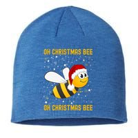 Cute Christmas Bumble Bee Oh Christmas Tree Joke Snow Scene Meaningful Gift Sustainable Beanie