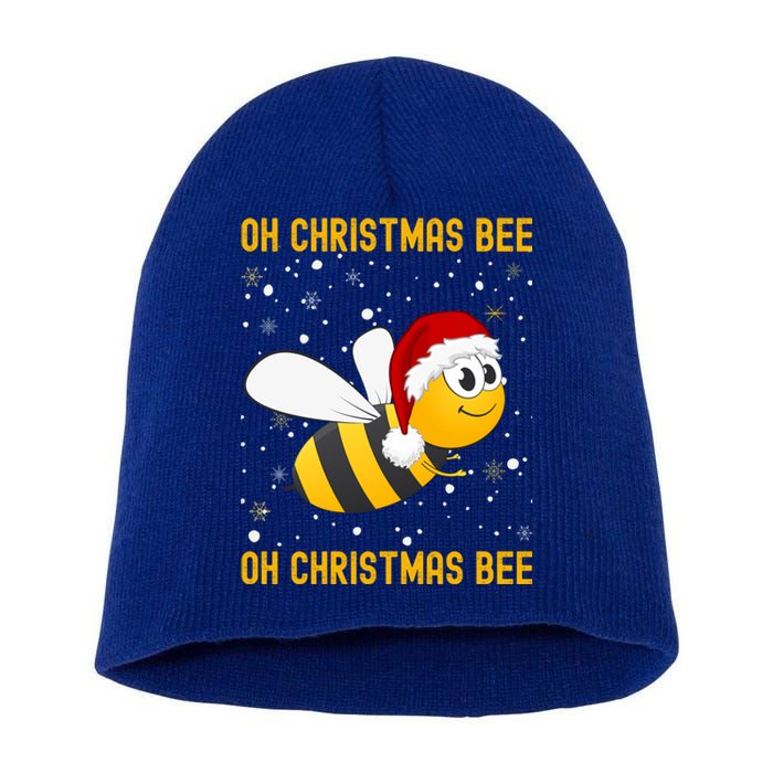 Cute Christmas Bumble Bee Oh Christmas Tree Joke Snow Scene Meaningful Gift Short Acrylic Beanie