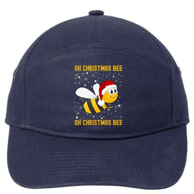 Cute Christmas Bumble Bee Oh Christmas Tree Joke Snow Scene Meaningful Gift 7-Panel Snapback Hat