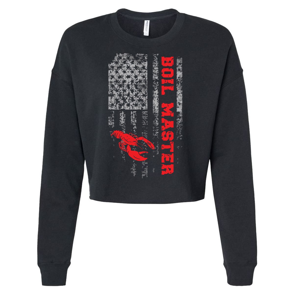 Cool Crawfish Boil For Men Women Crawfish Seafood Chef Cropped Pullover Crew