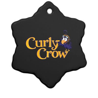 Curly Crow Balloon Book Character  Ceramic Star Ornament