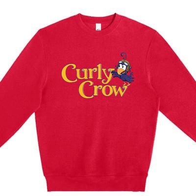 Curly Crow Balloon Book Character  Premium Crewneck Sweatshirt